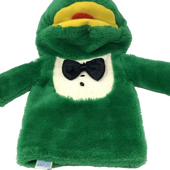 Dakin Green Frog Hand Puppet 1985 Vintage Plush Black Bowtie Golf Club Cover - Picture 3 of 11